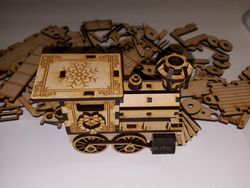 Christmas Train Cool Laser Cutter Project Free DXF File