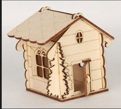 Laser Cut Beautiful House Wooden Free DXF File