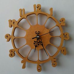 Laser Cut Wooden Chasy Wall Clock Free DXF File