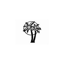 Palm Tree silhouette Free DXF File