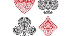 Playing Cards Suits Free DXF File