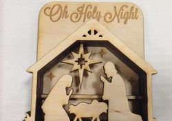 Presepe Laser Cut Wooden Nativity Scene Free DXF File