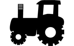 Tractor Side View Silhouette Free DXF File