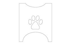 Dog Bowl Stand Side Free DXF File