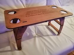 Laser Cut Table With Cup Holders Free DXF File