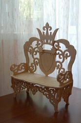 Laser Cut Chair Throne Free DXF File