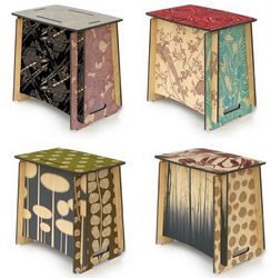 Laser Cut Zaishu Stools Side Tables Slot Together Seat Free DXF File
