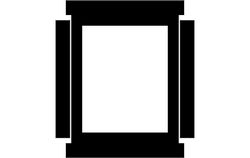 Simple Window Frame Free DXF File