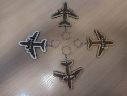 Laser Cut Engraved Airplane Keychain Free DXF File