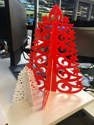 Laser Cut Acrylic Christmas Tree Template Free DXF File