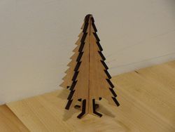 Laser Cut Christmas Tree Ornament Plywood Free DXF File