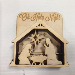 Laser Cut Wooden Nativity Scene Free DXF File