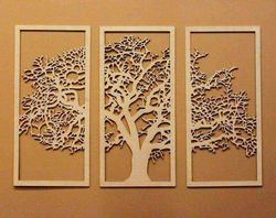 Wooden Tree Wall Hanging Cnc Free DXF File