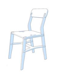 Plywood Chair Laser Cut Free DXF File