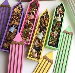 Laser Cut Pencil Candy Box Pencil Shaped Gift Box Free DXF File