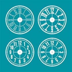 Printable Clock Faces Free DXF File