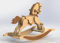Wood Rocking Horse Free DXF File