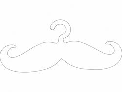 Cabide Bigode Hanger Mustache Free DXF File