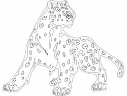 Animal Mascot Cheetah Free DXF File
