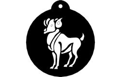 Animal Zodiac Signs Aries Free DXF File