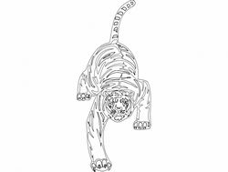 Cheetah Animal Mascot Free DXF File