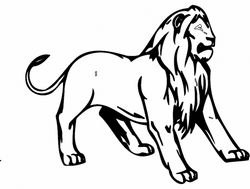 Lion Animal Mascot Free DXF File