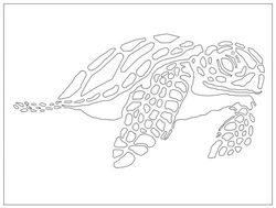 Animal Sea Turtle Free DXF File