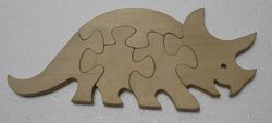 Rhinoceros Jigsaw Puzzletemplate Free DXF File