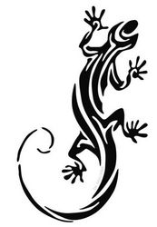 Lizard Tattoo Designs Free DXF File