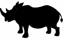 Rhino Silhouette Free DXF File