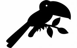 Toucan Silhouette Vector Free DXF File