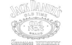 Jack Daniel Tennessee Whiskey Logo Free DXF File