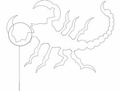 Scorpion Line Art Free DXF File
