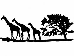 Giraffes Free DXF File
