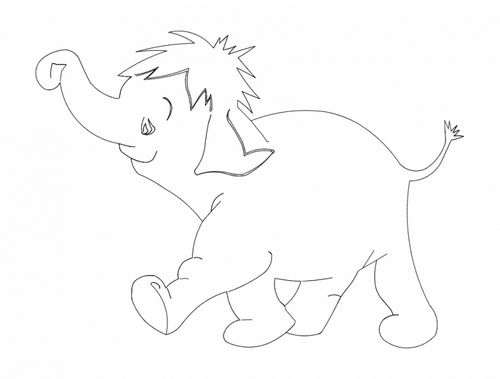 Elephant Boby Free DXF File