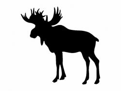 Elk Standing Silhouette Free DXF File
