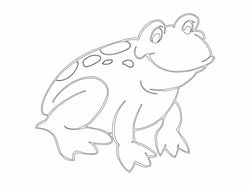 Frog Line Art Free DXF File
