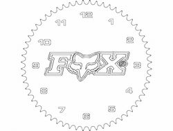 Fox Mx Clock Free DXF File