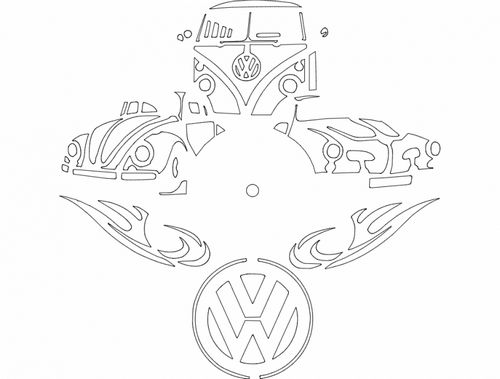 Vw Clock Free DXF File