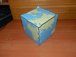 Laser Cut World Map Box Free DXF File