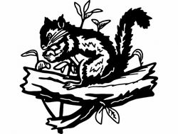 Squirrel And Plants Free DXF File