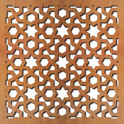 Arabic Geometric Laser Cut Pattern Free DXF File