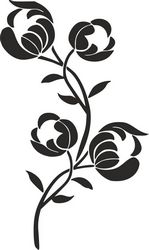 Flower Stencil Siluetas Carving Pattern Free DXF File