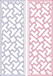 Vector Modern Abstract Geometry Tetris Pattern Free DXF File