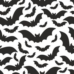 Halloween Pattern With Bats Vector Art Free DXF File