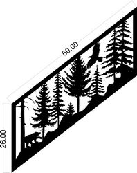 Plasma Art Stair Railing Panel Design Free DXF File