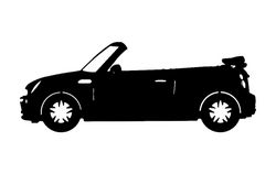 Black Mini Convertable Car Free DXF File