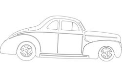 Car Stickers 40 Ford Coupe Free DXF File
