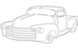Chevy Car Sticker Free DXF File