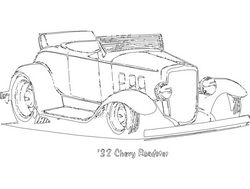 Chevy Roadster Car Free DXF File